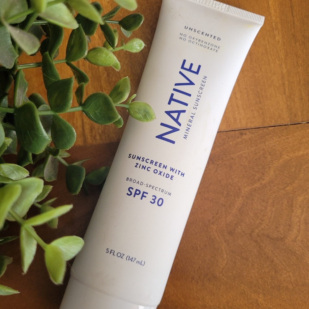 Native unscented mineral suncreen